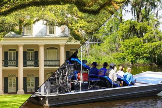 Oak Alley Plantation and Small Airboat Tour from New Orleans